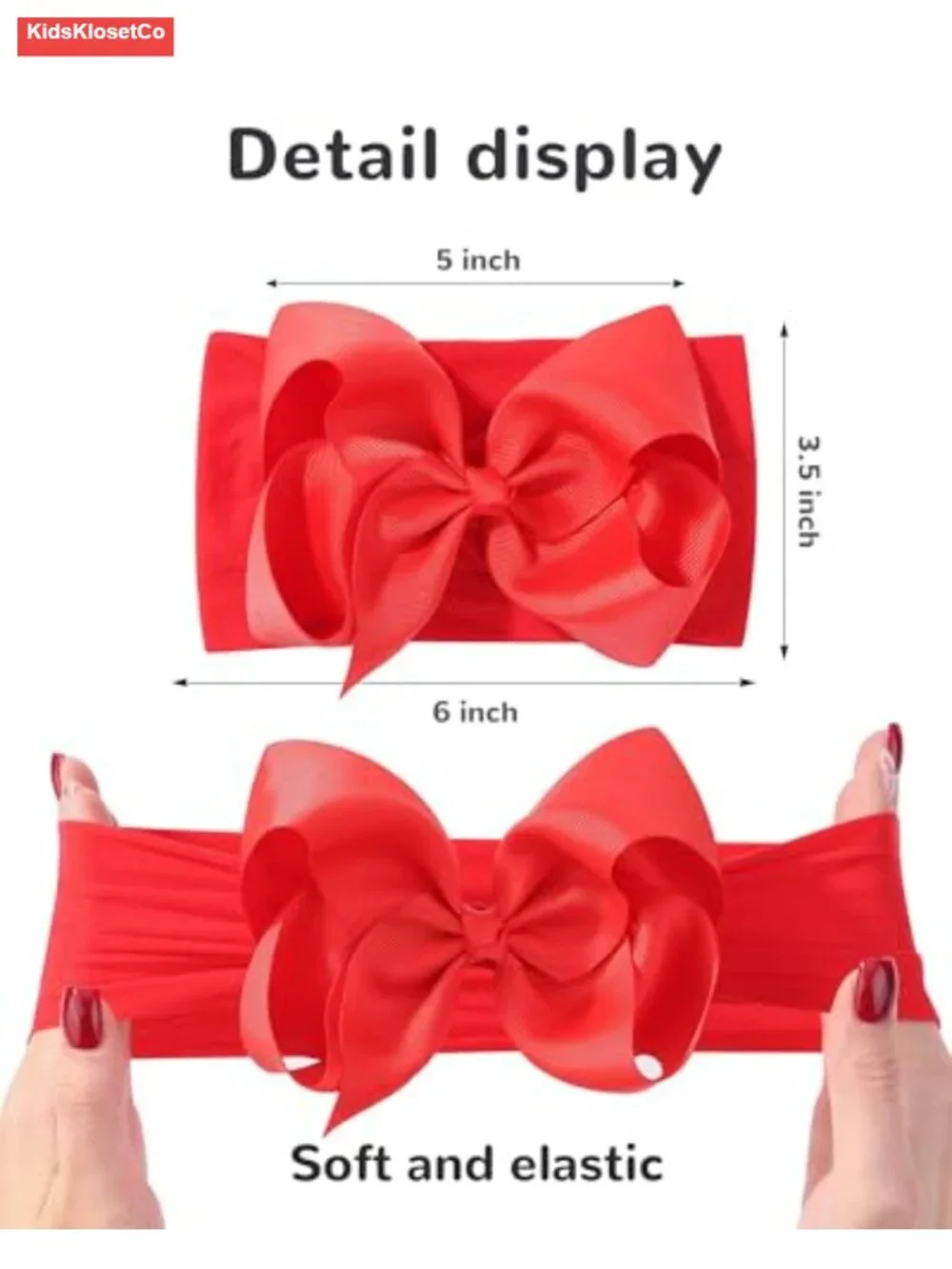 20pcs Baby Girls Nylon Headbands Ribbon Bow Elastic Hair Accessories